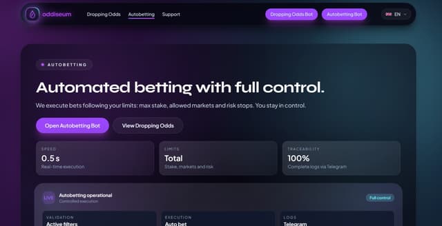 Oddiseum — Autobetting Platform